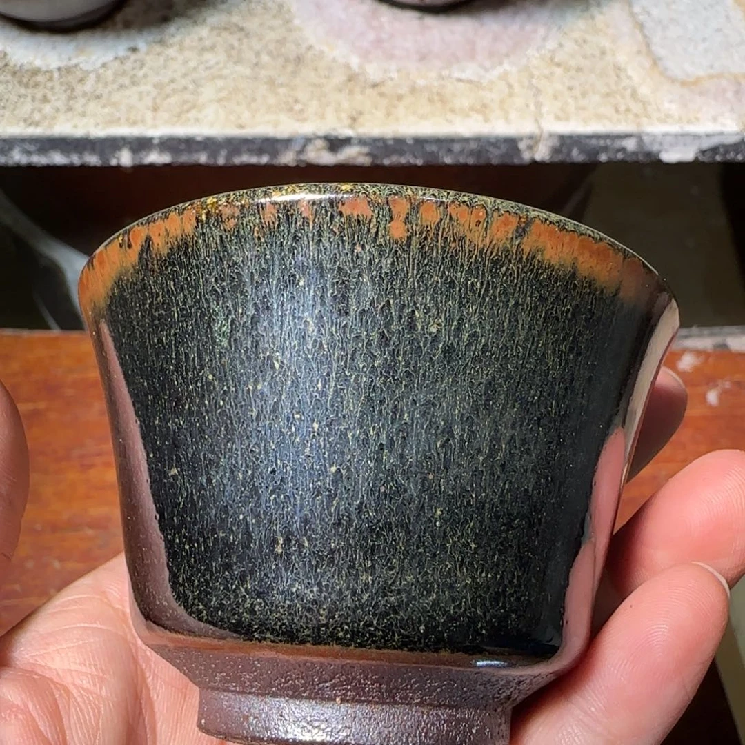 柴烧建盏茶盏茶杯37
