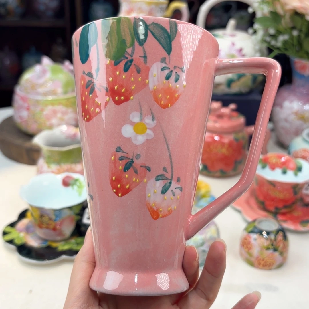 景德镇手绘高温釉下彩陶瓷茶具