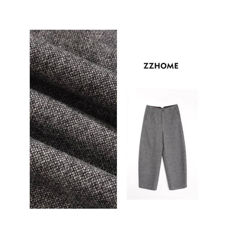 ZOZO HOME ｜新“龙猫”5O精纺羊毛重磅织绒弧形弯刀休闲裤q171409p