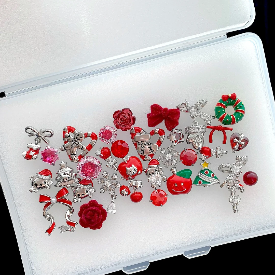 钛钢耳饰 圣诞礼遇RINGRING商店圣诞雪花吊坠耳骨钉耳钉配饰