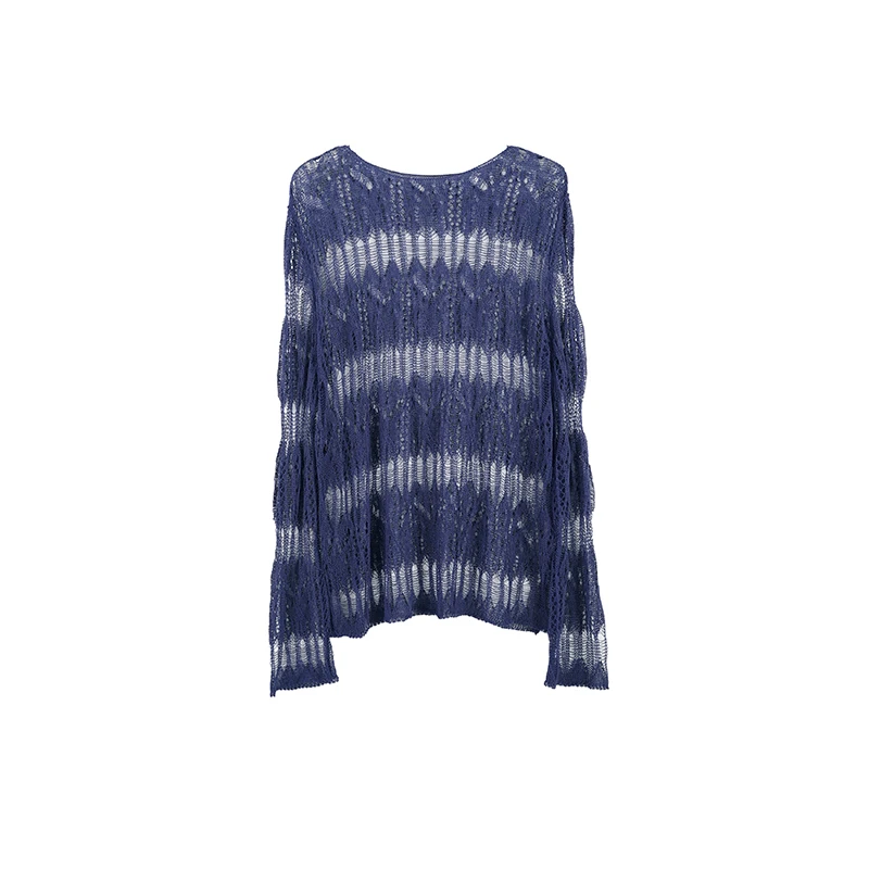 「棕榈岛」夏季新款高级感圆领条纹针织衫上衣SHBZX641348 nnassa