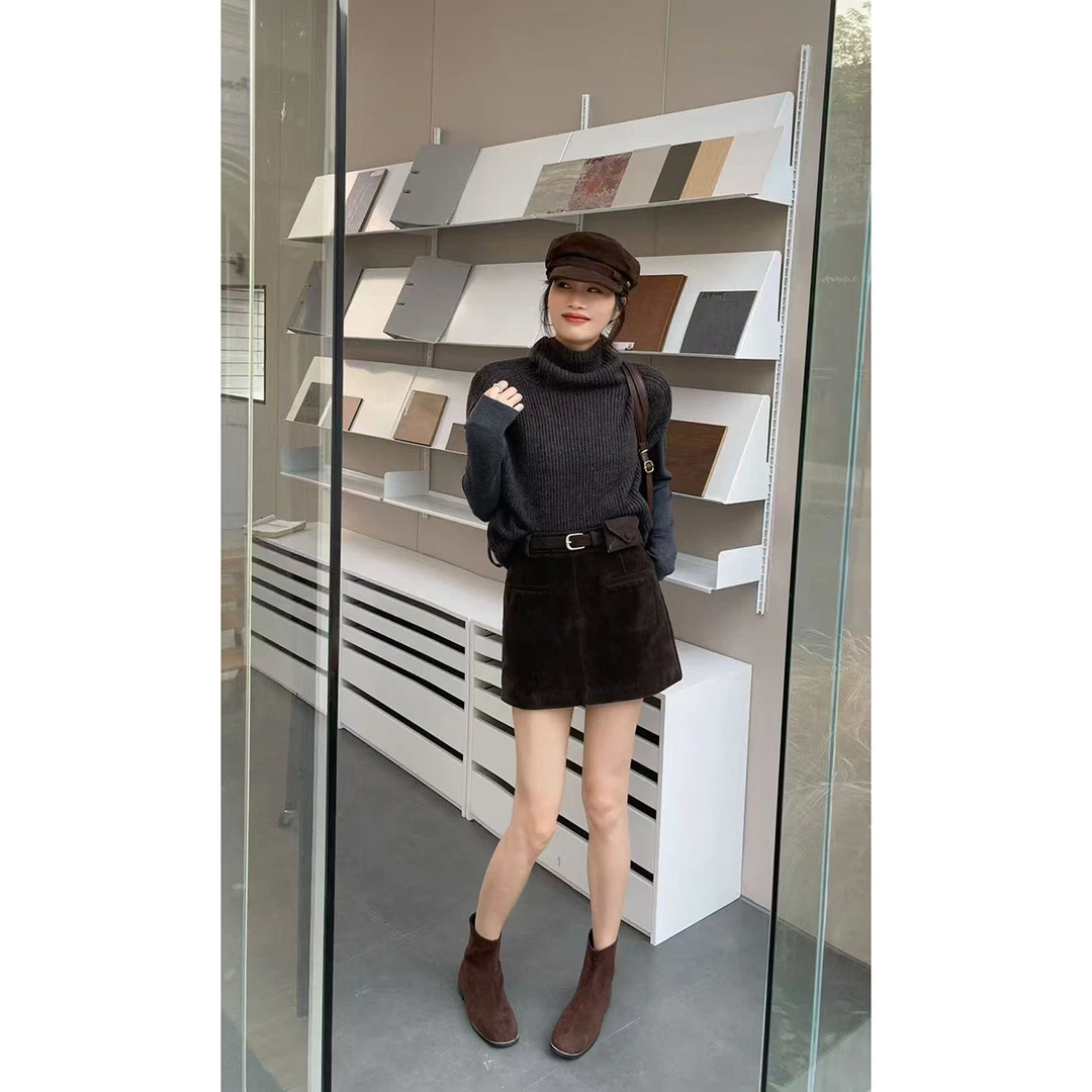 清 韩系复古半身裙女2025秋冬显瘦包臀裙防走光包臀裙高腰a字短裙