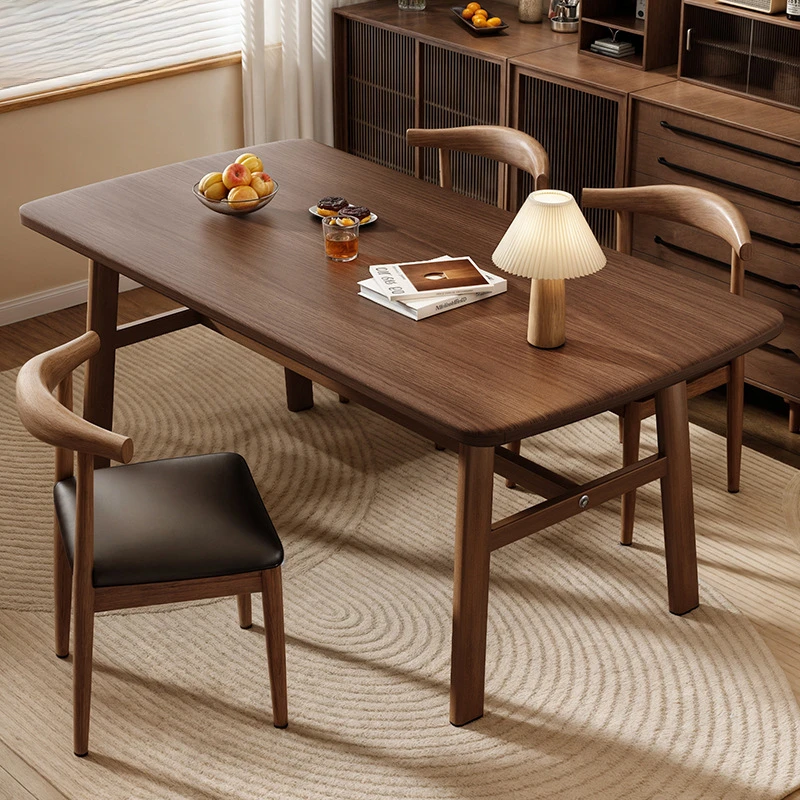 新中式餐桌北欧商用家用长条桌洽谈桌会议桌阳台茶桌酒店民宿餐桌