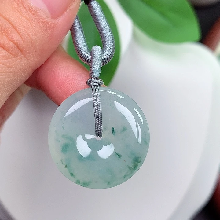 颈饰未镶嵌翡翠平安扣 24.5x5.1mm