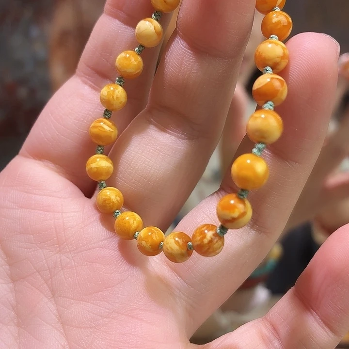 蜜蜡未镶嵌手链石膏蜡15手围