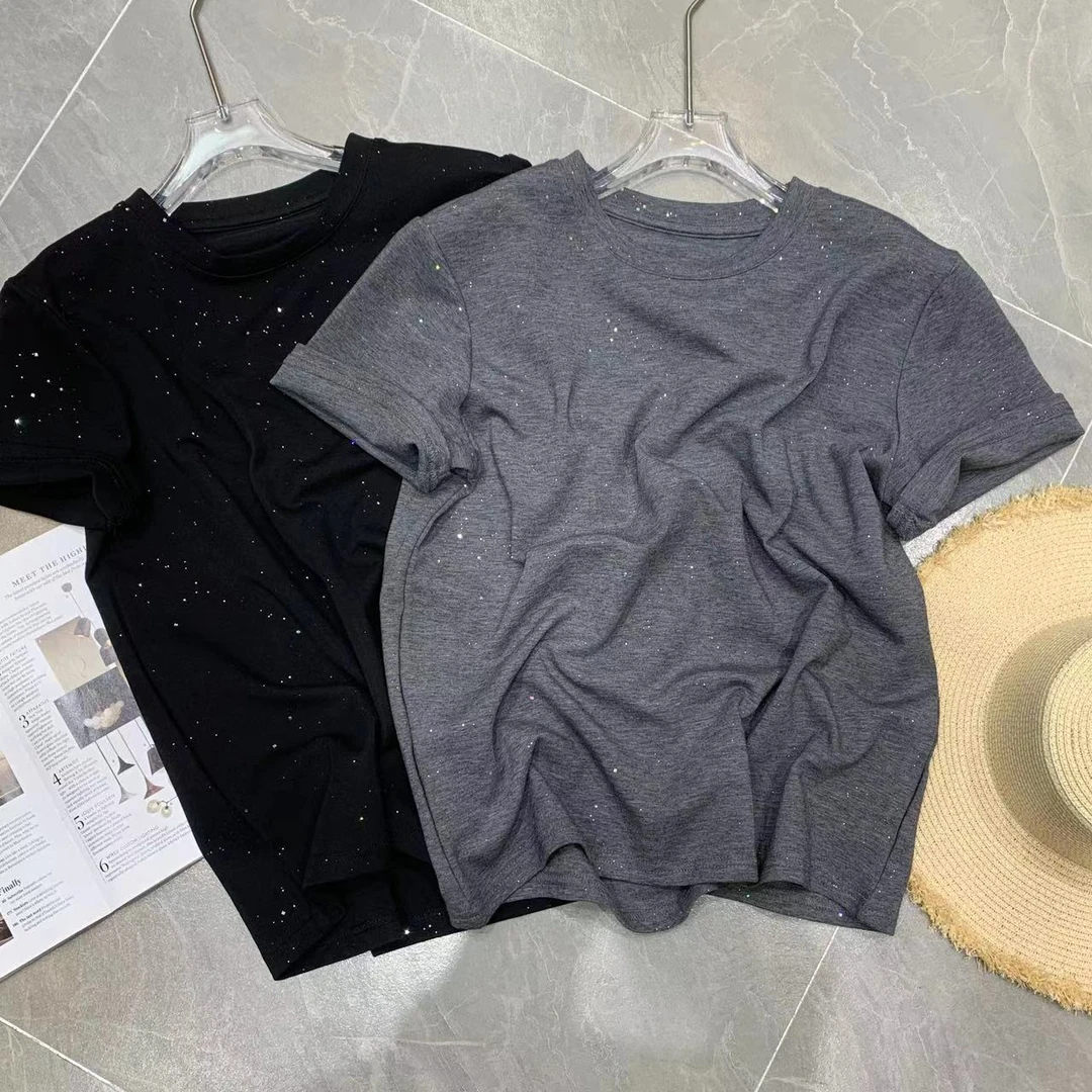 Z.X 欧货满天星刺绣短袖T恤 89166（C3）