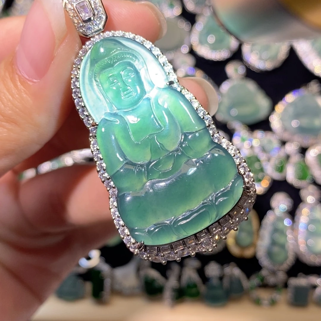 翡翠未镶嵌颈饰天然