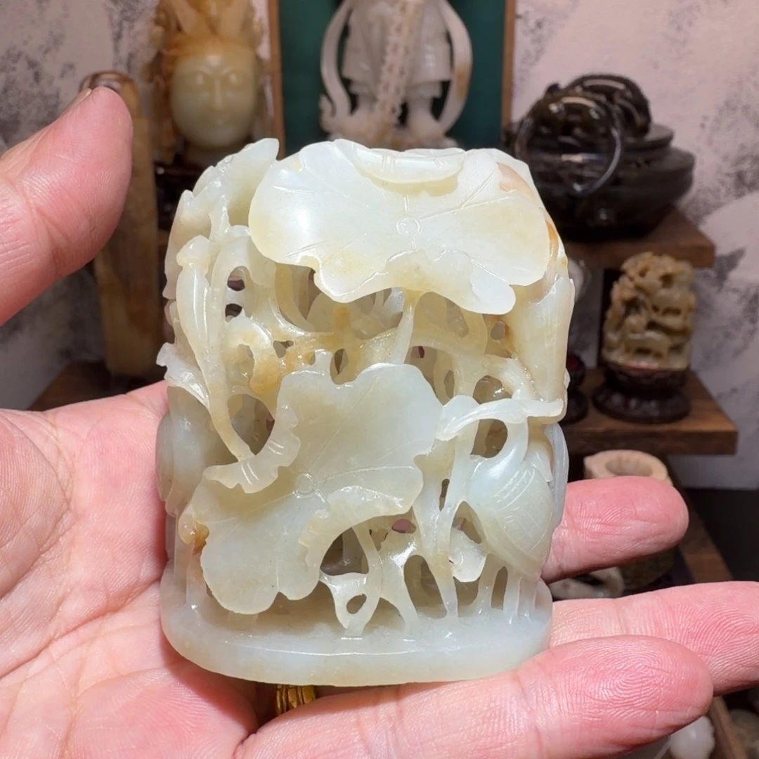 文***缘和田玉未镶嵌摆件