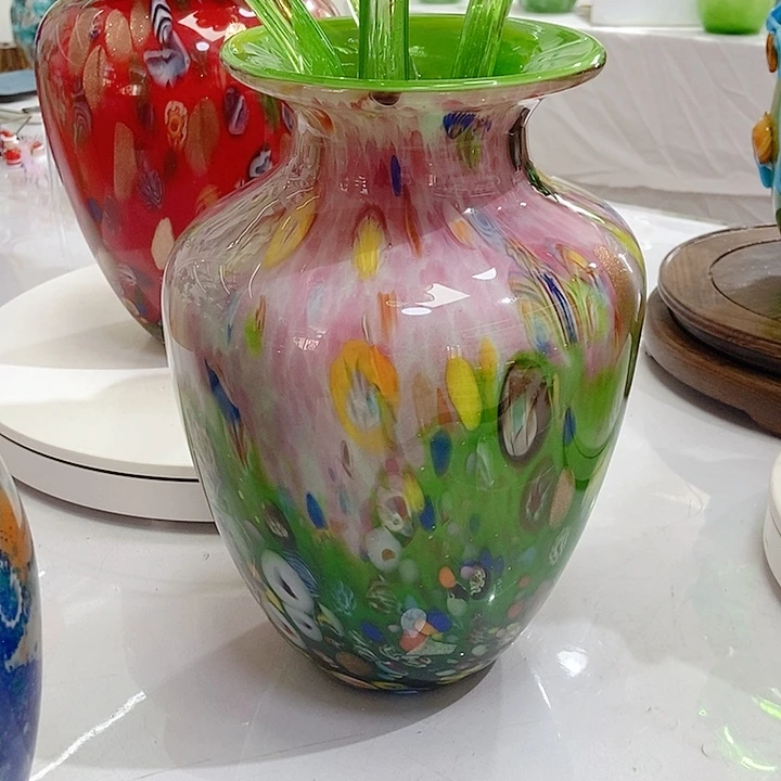 琉璃手工艺品琉璃花瓶高度29厘米9厘米