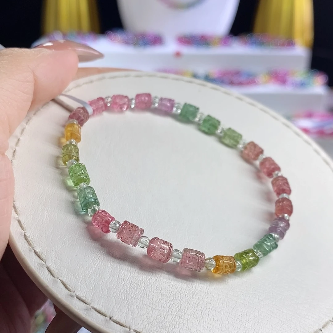 未镶嵌手链碧玺回纹