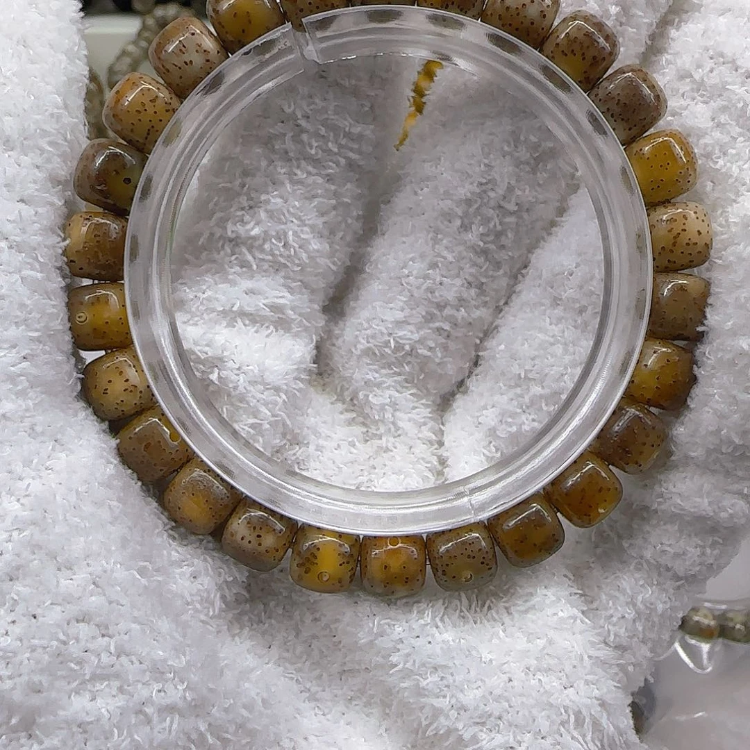 星月菩提手串11高端火烧黑星月菩提98桶单圈