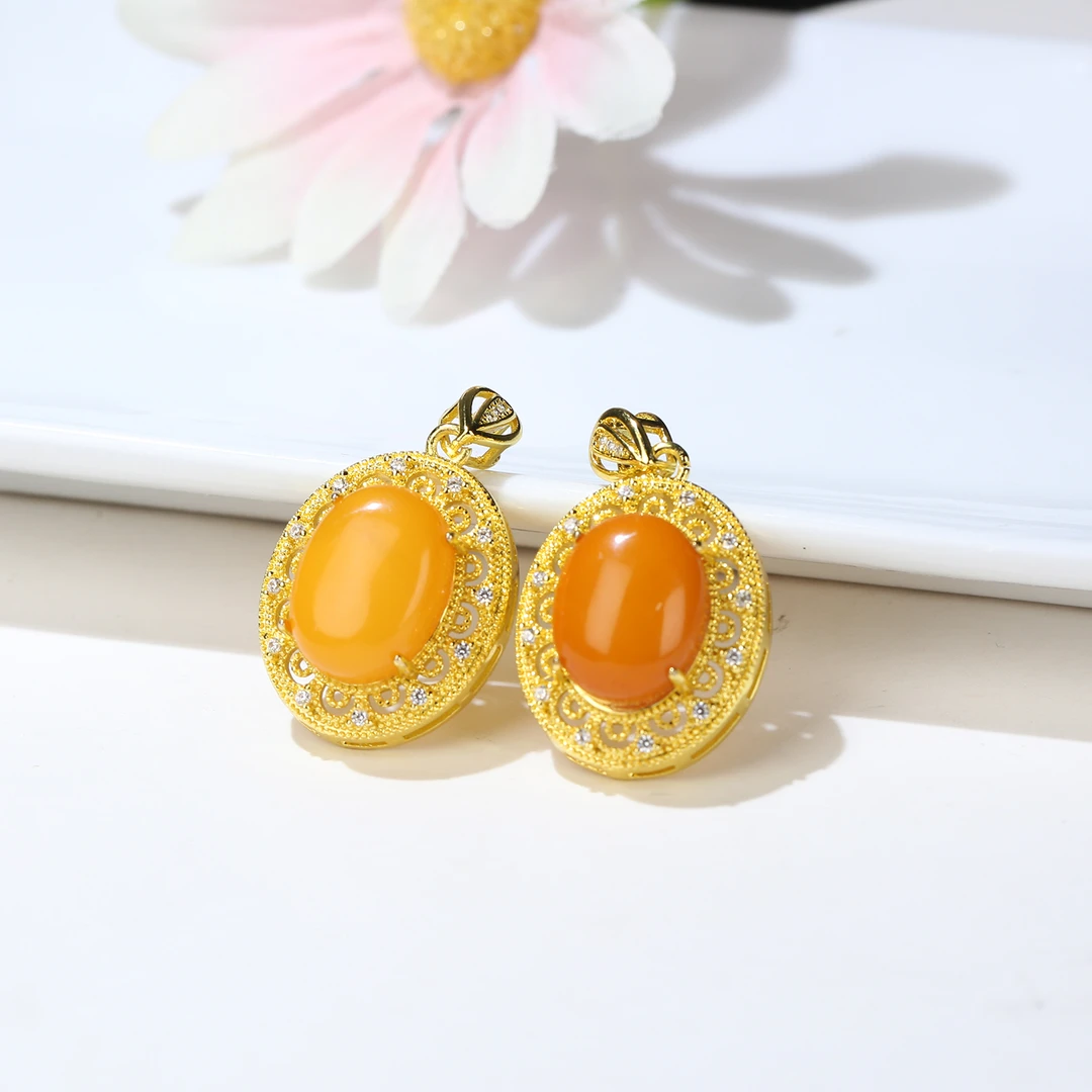 HW【 麦子家族】天然蜜蜡吊坠百搭多样性发一 D0784