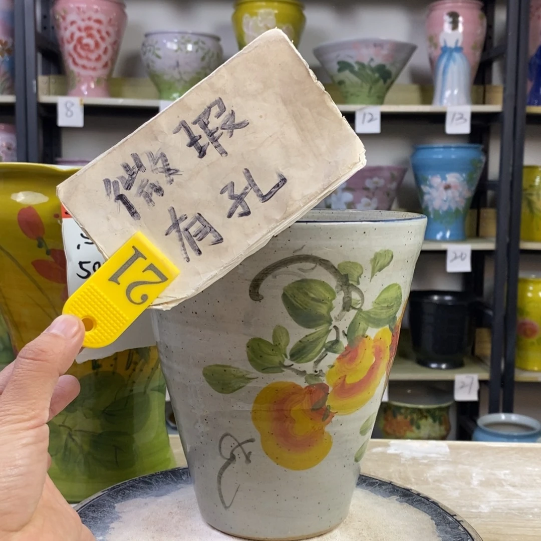 景德镇手工手绘陶瓷花盆