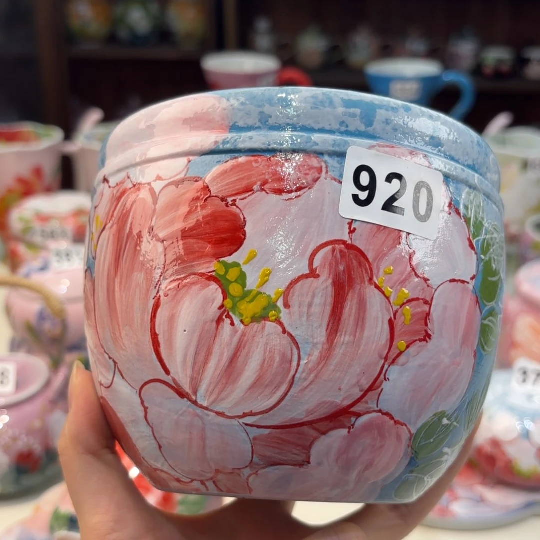 瓷片景德镇手绘高温釉下彩陶瓷茶具