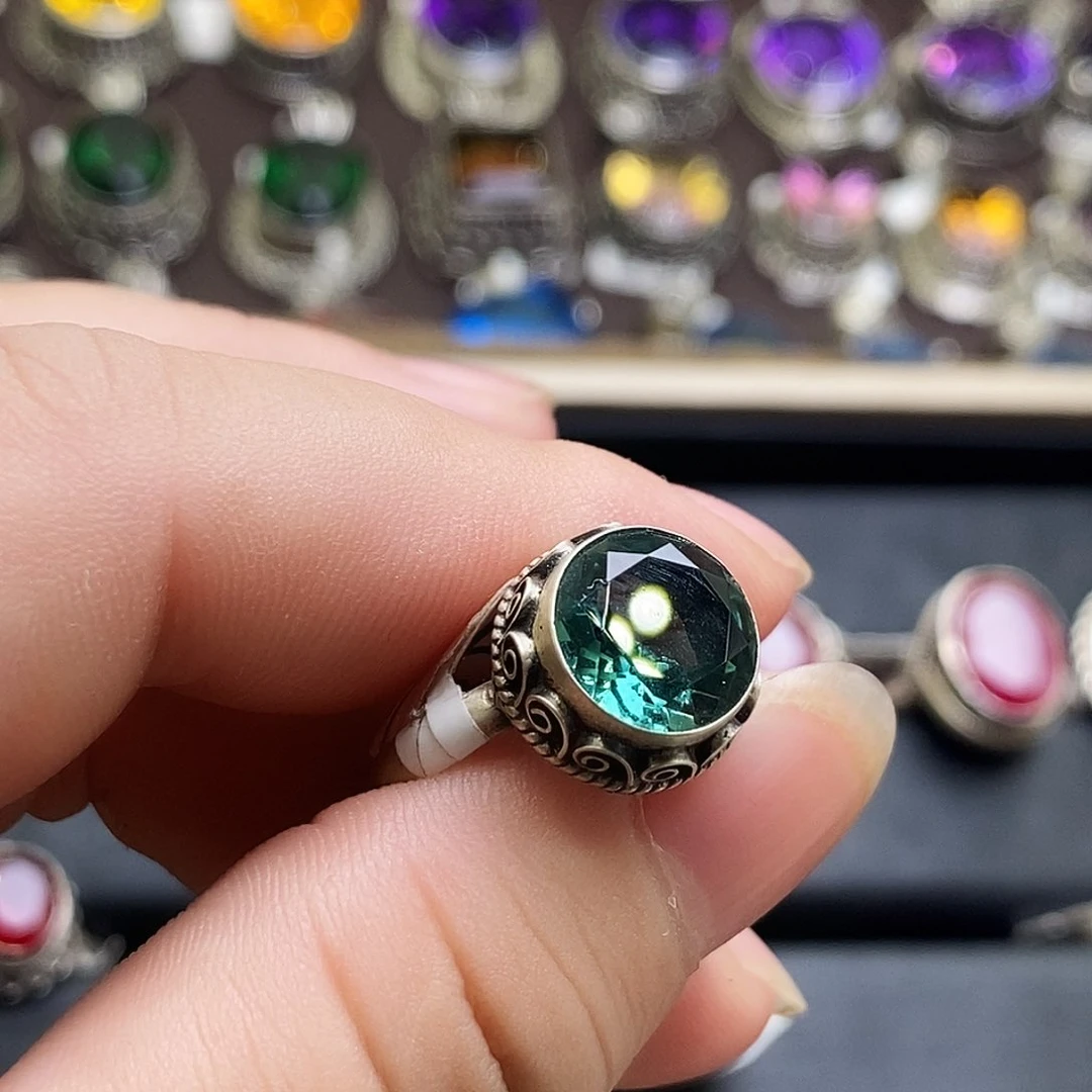 仿水晶吊坠925银a****n晓鱼尼泊尔手工制作