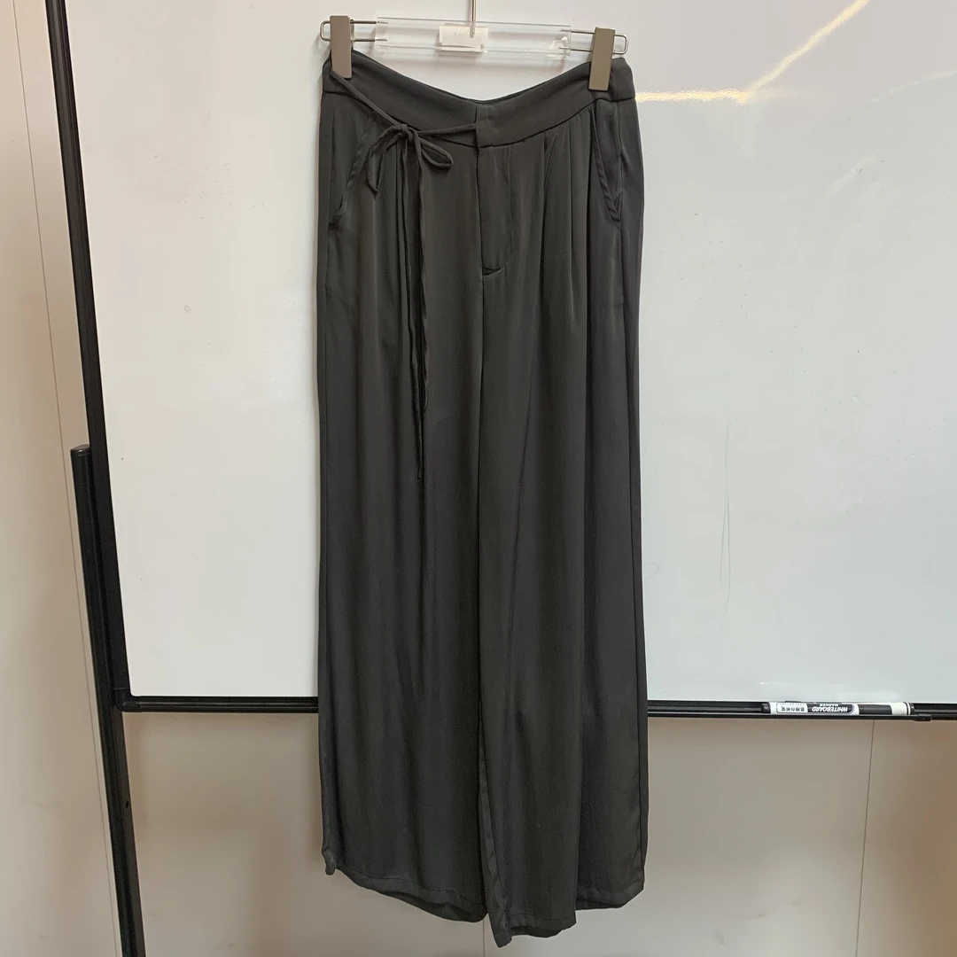 100桑蚕丝真丝双绉长裤E237