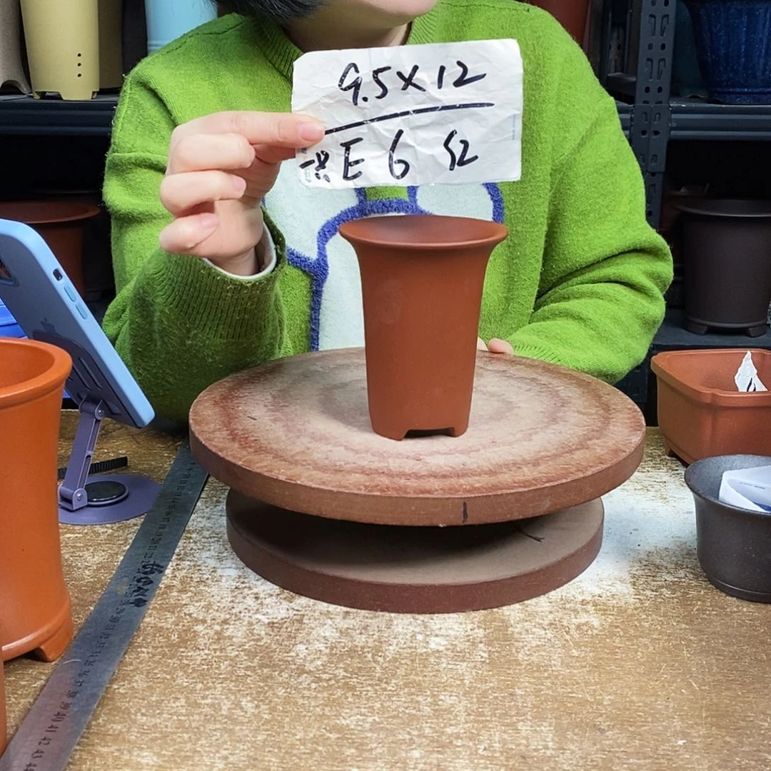 紫砂紫砂花盆一只E6