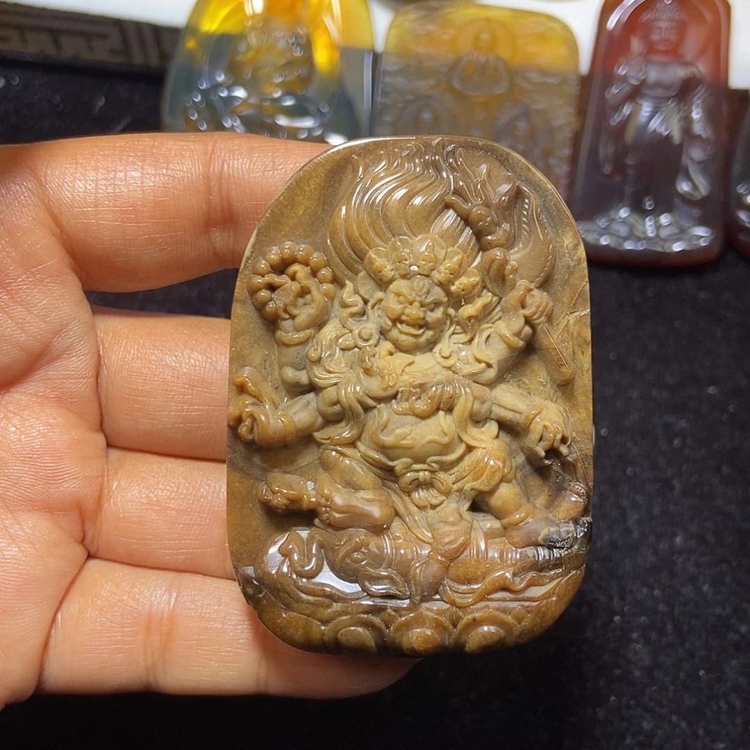 琥珀未镶嵌颈饰缅甸天然琥珀吊坠