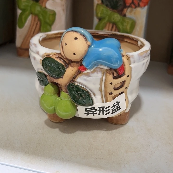 紫砂花盆粗陶材质多肉花盆