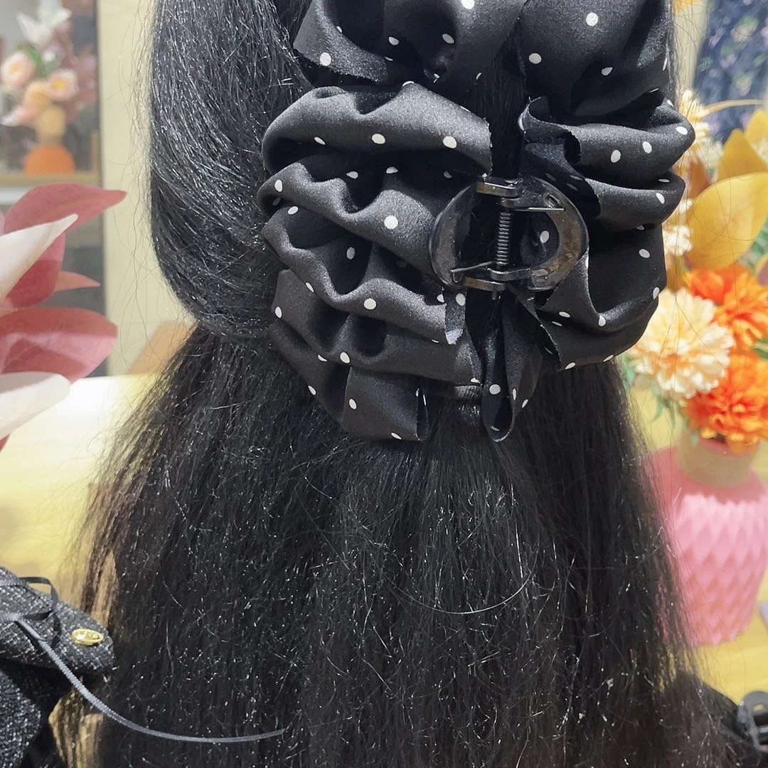 皮质铁合金蝴蝶结发夹