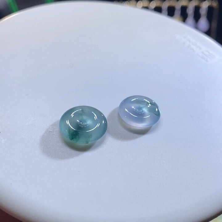 翡翠未镶嵌吊坠(不含链)翡翠冰飘花平安扣（随机发一个）