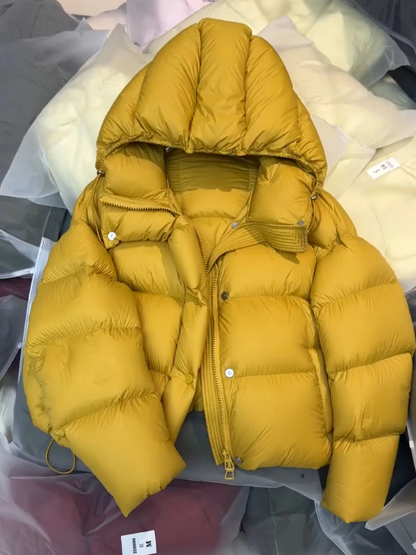 【现货】时尚女装2025冬季新品泡芙棉服女加厚保暖短款连帽棉衣外套