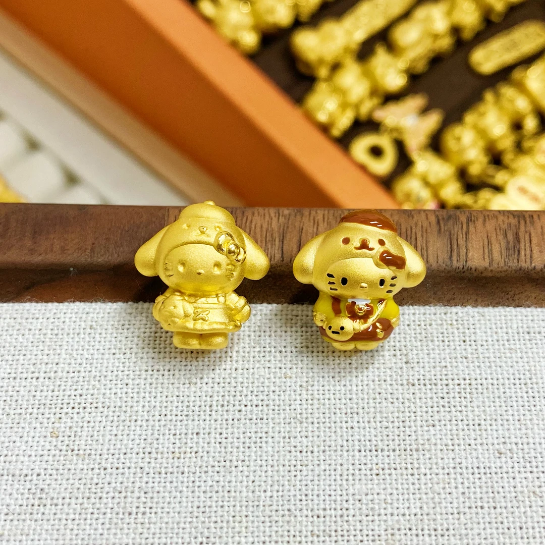 足金999布丁狗KT转运珠默认不配绳子多样性发一