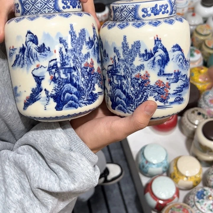 茶叶罐陶瓷家用储物罐轻微瑕疵品介意勿拍