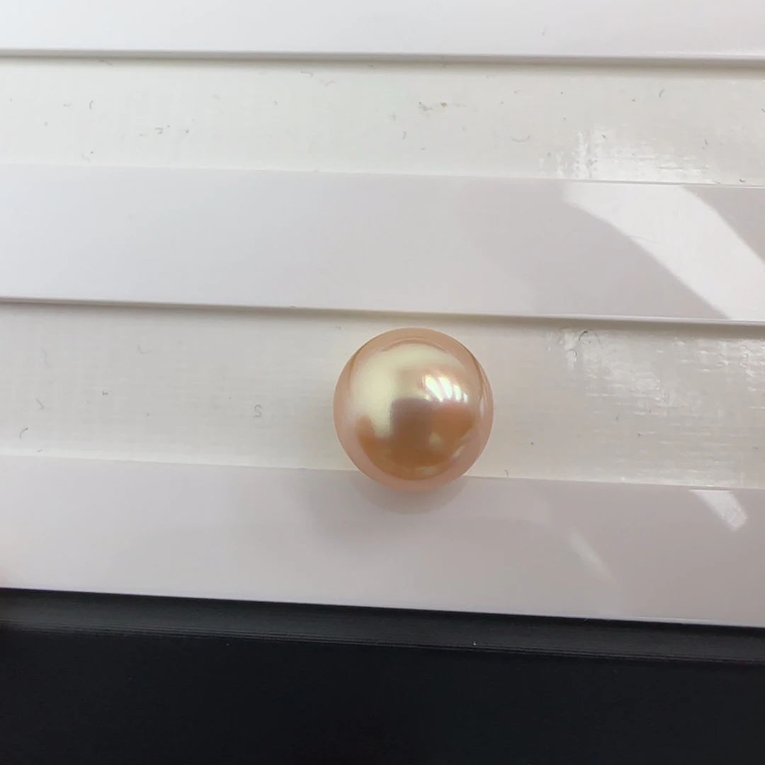 海水珍珠裸珠南洋金珠海水裸珠11-12近圆