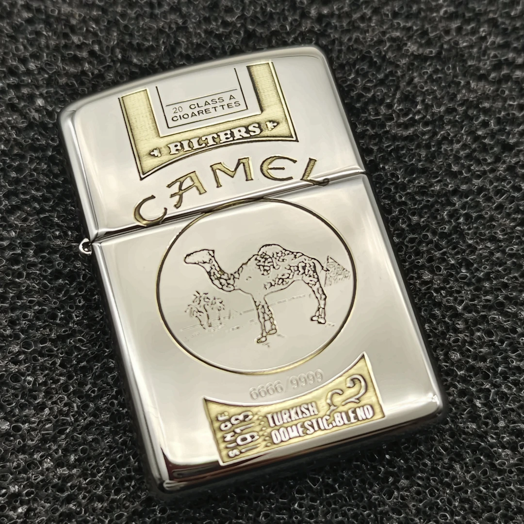ZIPPO/之宝打火机盔甲骆驼烟盒标路男士个性防风煤油打火机DYJ1