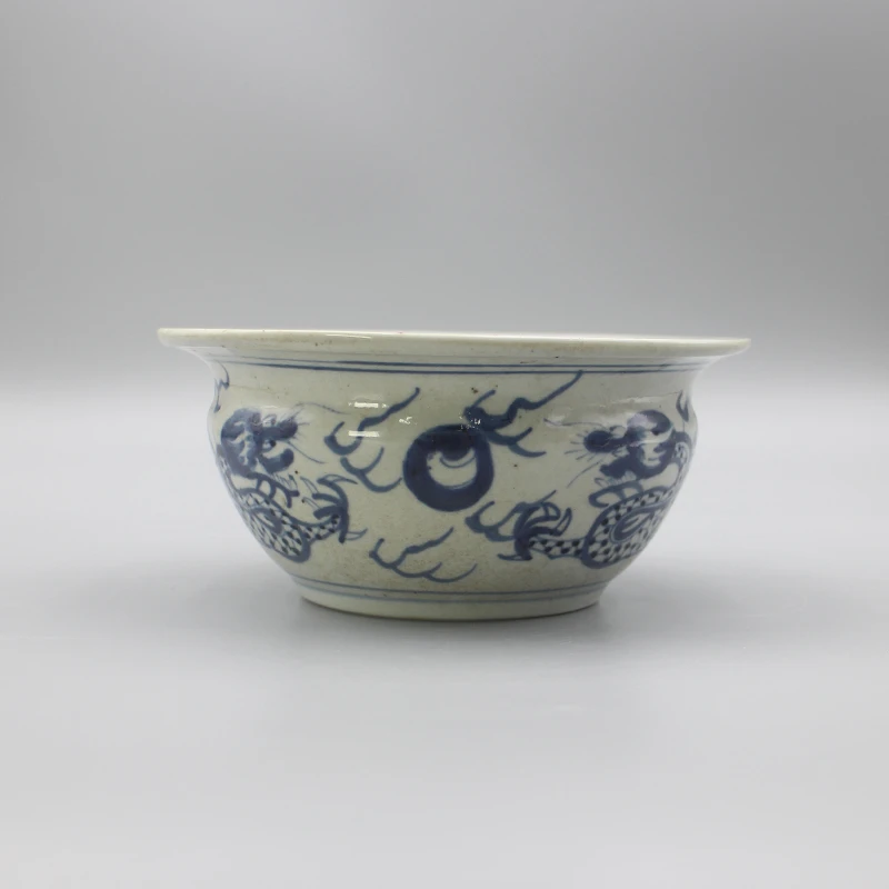 1849瓷器--青花双龙戏珠纹香炉