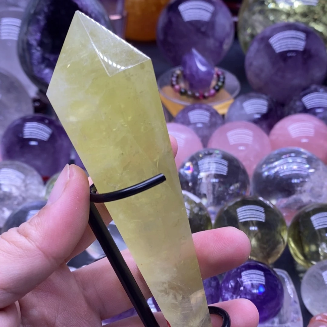 未镶嵌珠宝半成品水晶3193黄水晶权杖