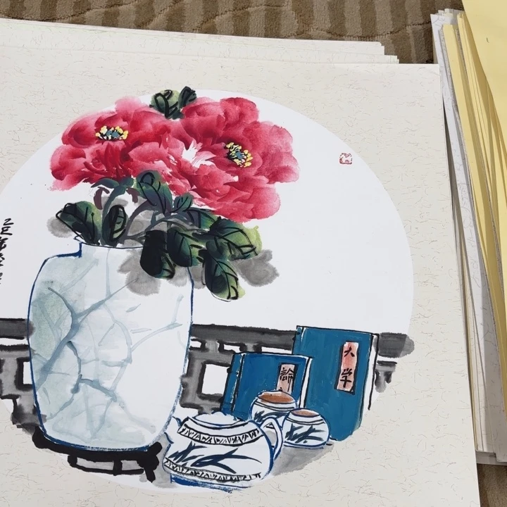 国画花鸟的翅膀和翅膀是一样长