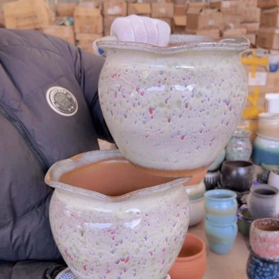 紫砂花盆高18口21————-