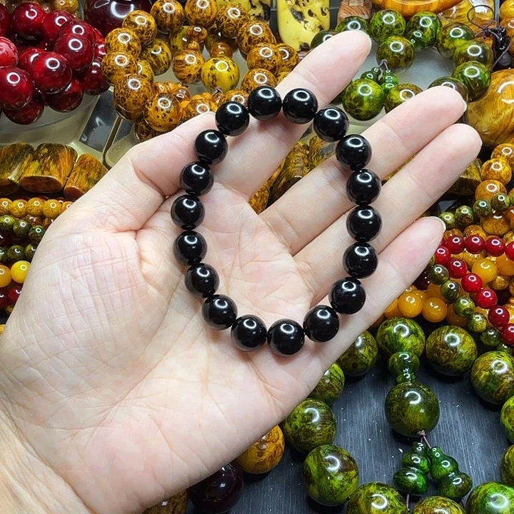 松木琥珀木文玩手串