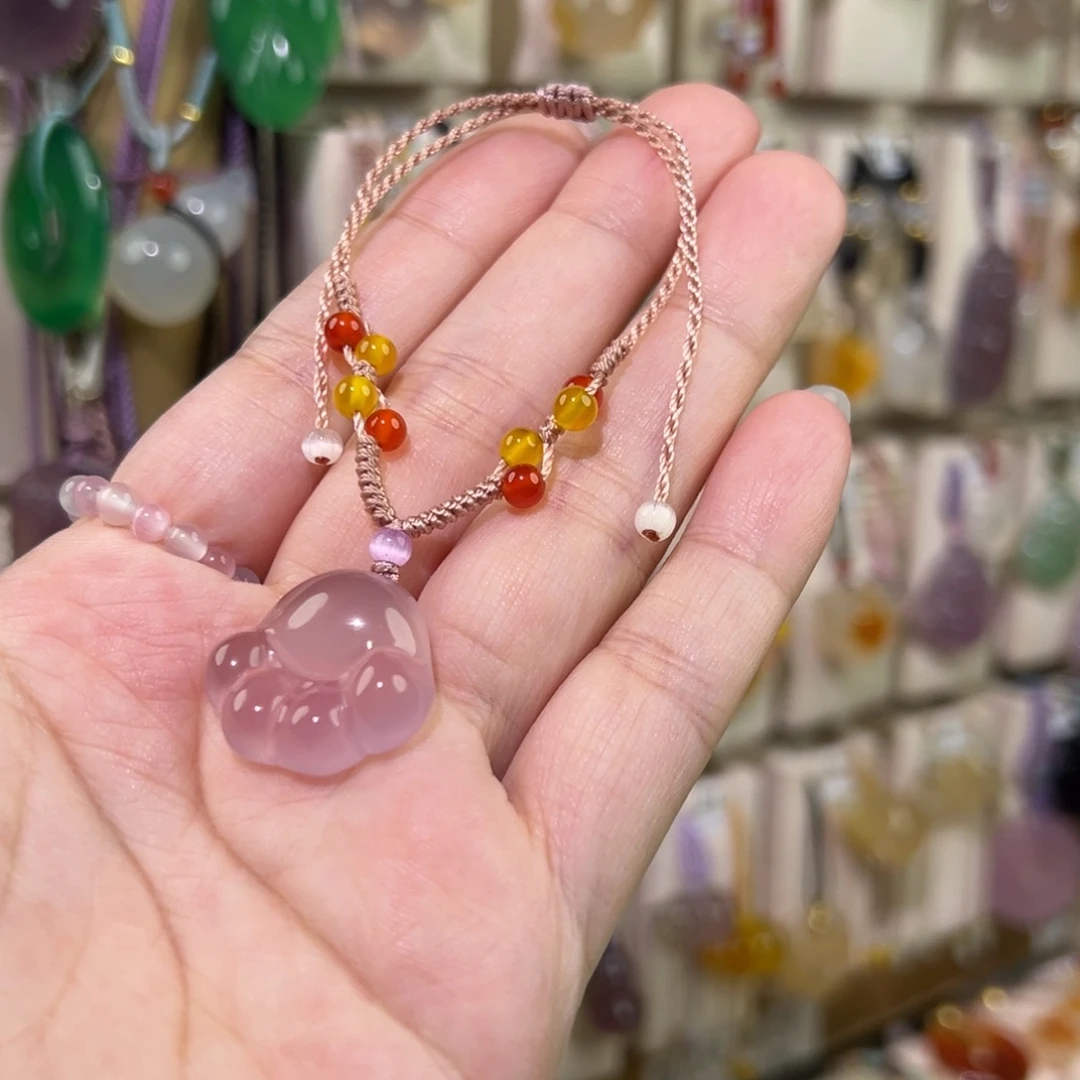 玛瑙/玉髓未镶嵌吊坠(赠链)