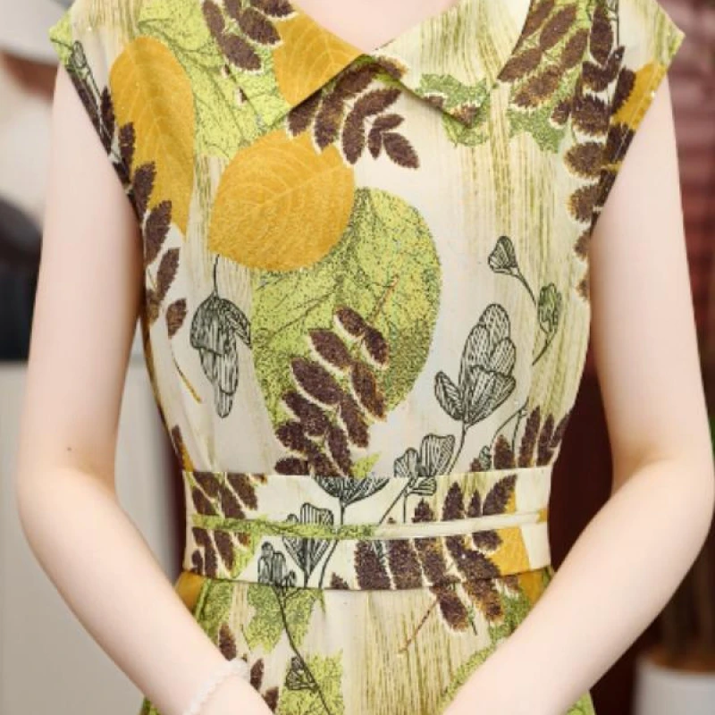 [送腰封]2025专柜新品亭亭玉立收腰减龄连衣裙E-1001