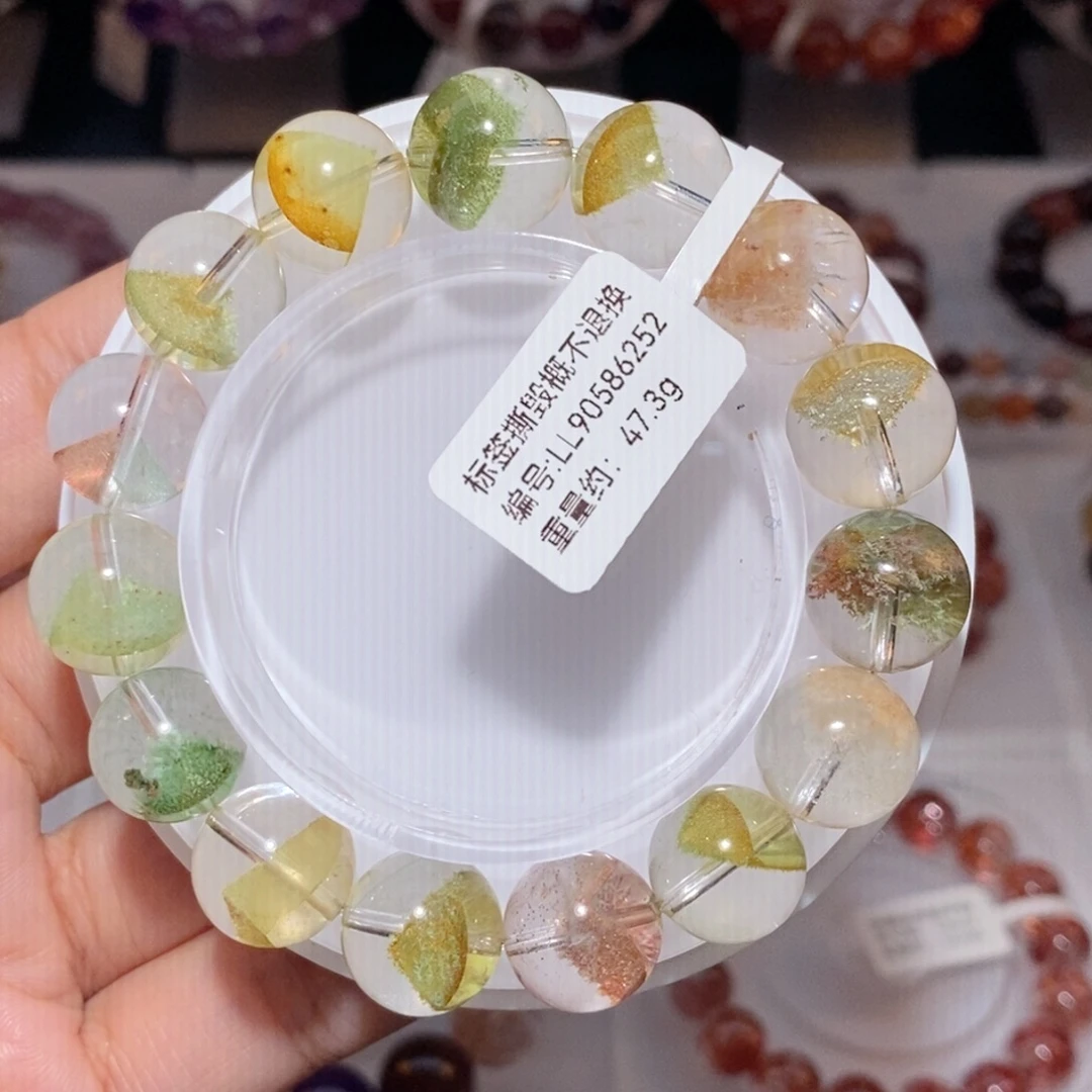 未镶嵌手链水晶彩虹翠幽灵手链13