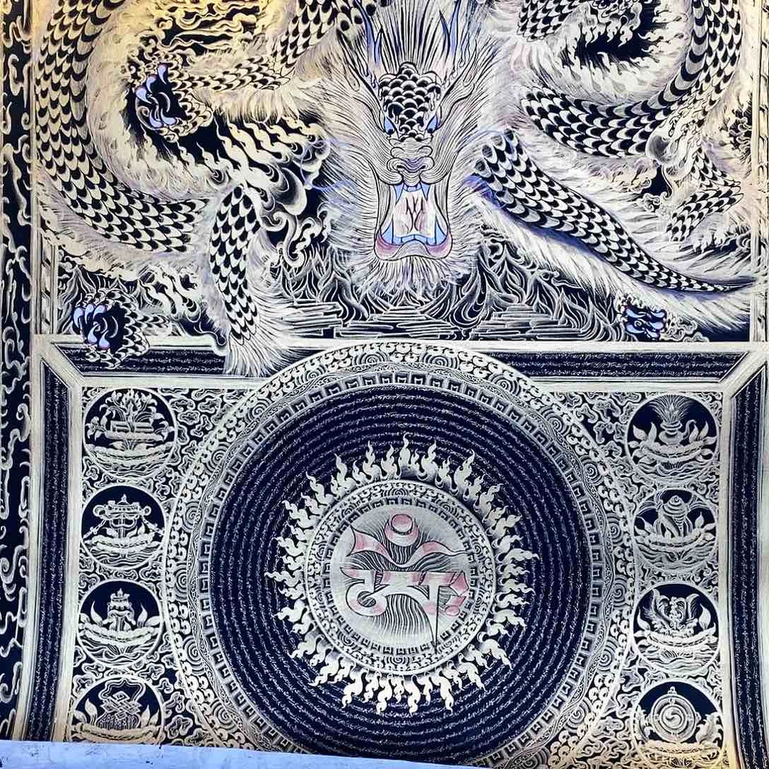 装裱画苑*尼泊尔手绘唐卡画芯