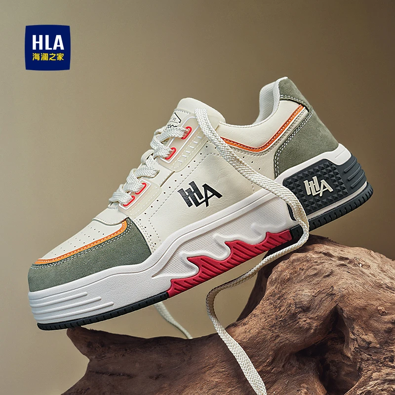 海澜之家鞋子男2025新款秋季休闲鞋男款增高运动板鞋百搭厚底潮鞋