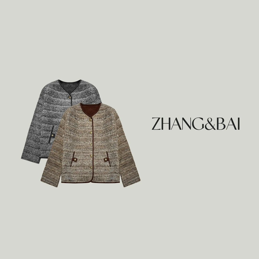 zhang&bai24AW定制 |【巴恩意趣】千金香风外套慵懒松弛冬加厚保暖