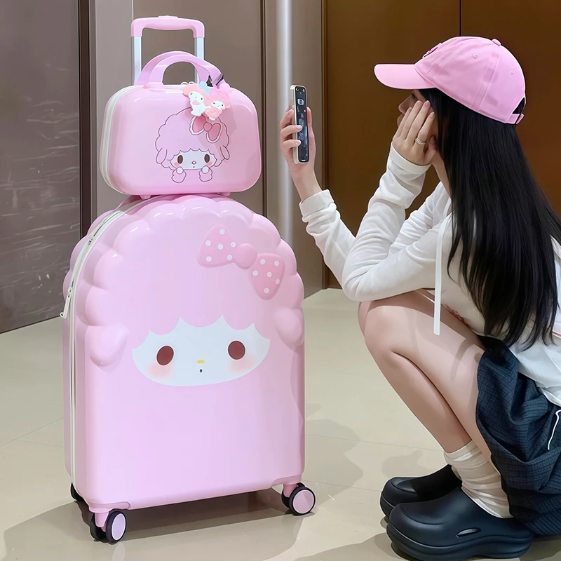 【顺丰发】24寸小羊行李箱女生可爱网红万向轮登机箱拉杆箱旅行箱