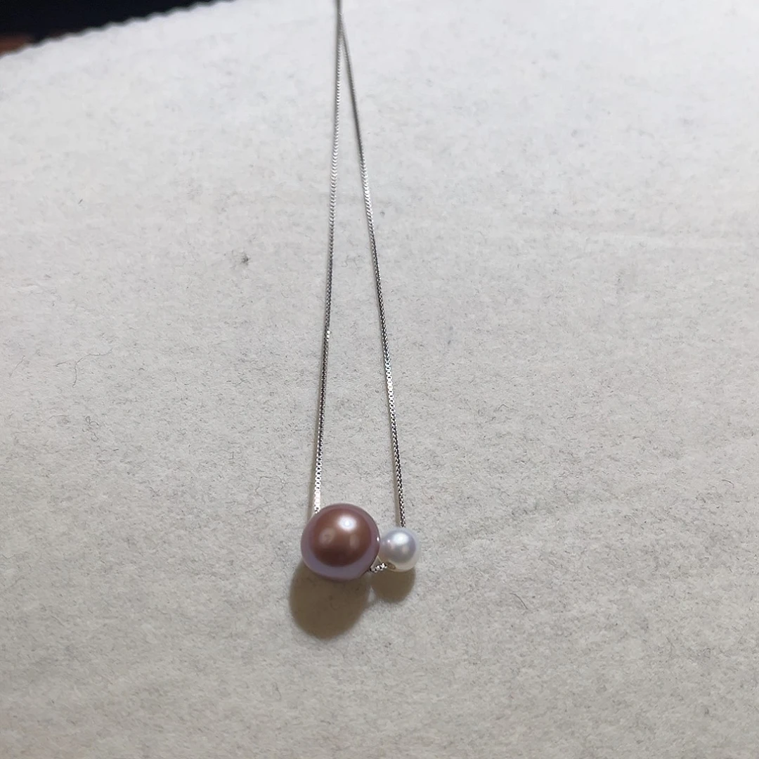 银S925镶嵌淡水珍珠颈饰