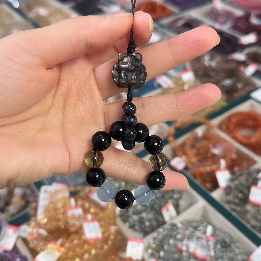 黑曜岩合金颈饰钥匙扣车挂