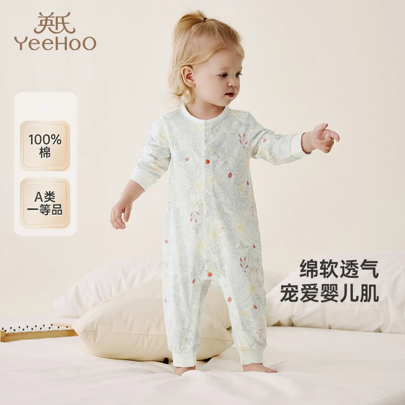 英包屁衣婴儿衣服哈衣爬服四季新款长袖连体衣半背-PK婴儿