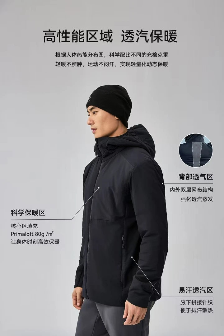 AC80秋冬新款连帽保暖防风防泼水户外棉服城市通勤