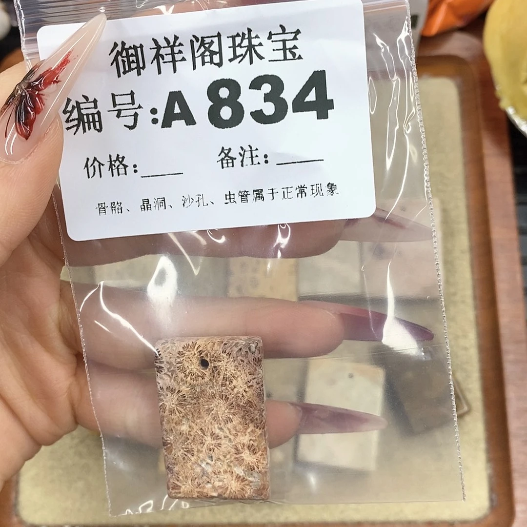 硅化珊瑚（珊瑚玉）颈饰未镶嵌栀*欣