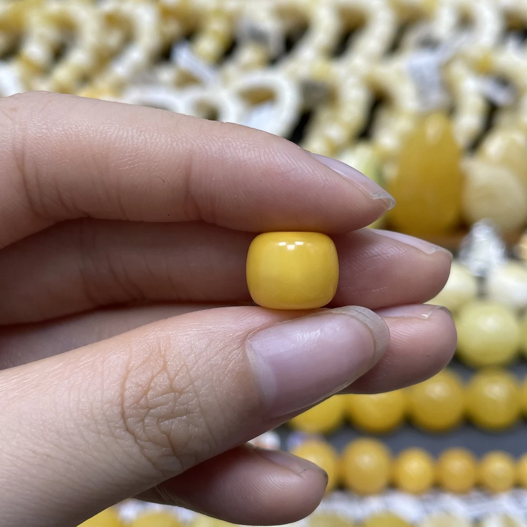 老型11✖️9mm（1.2mm孔） 天然蜜蜡氧化蜡“鸭蛋黄”矿灰/多样性发其一