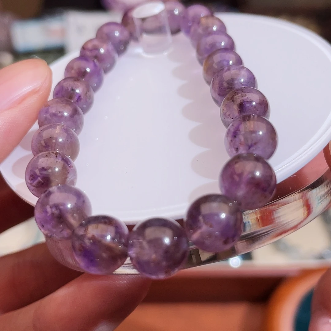 水晶手串未镶嵌紫钛晶9.5m