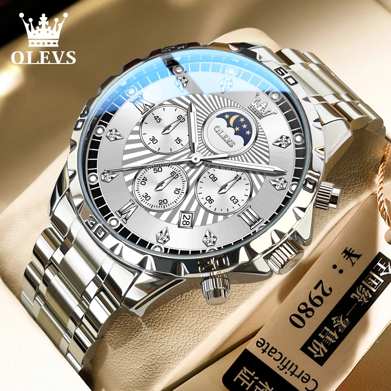 【张智霖代言】欧利时手表男士多功能计时石英腕表时尚防水男表3635